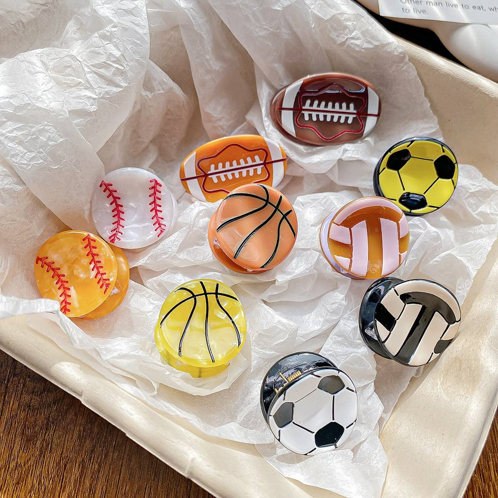 Mini Sports Ball Hair Claw Clip