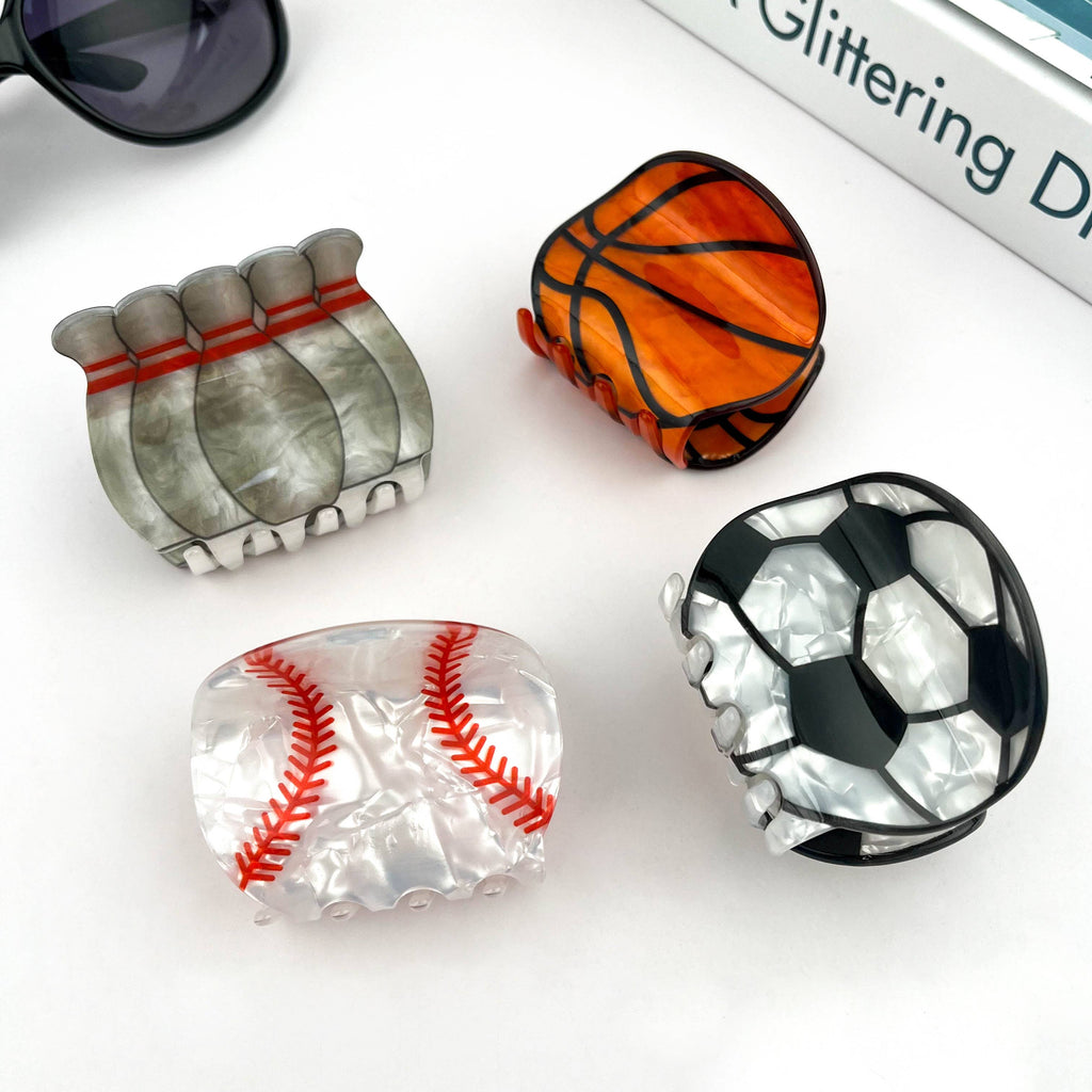 Sports Series Claw Clip, Basketball and Football Hair Clip
