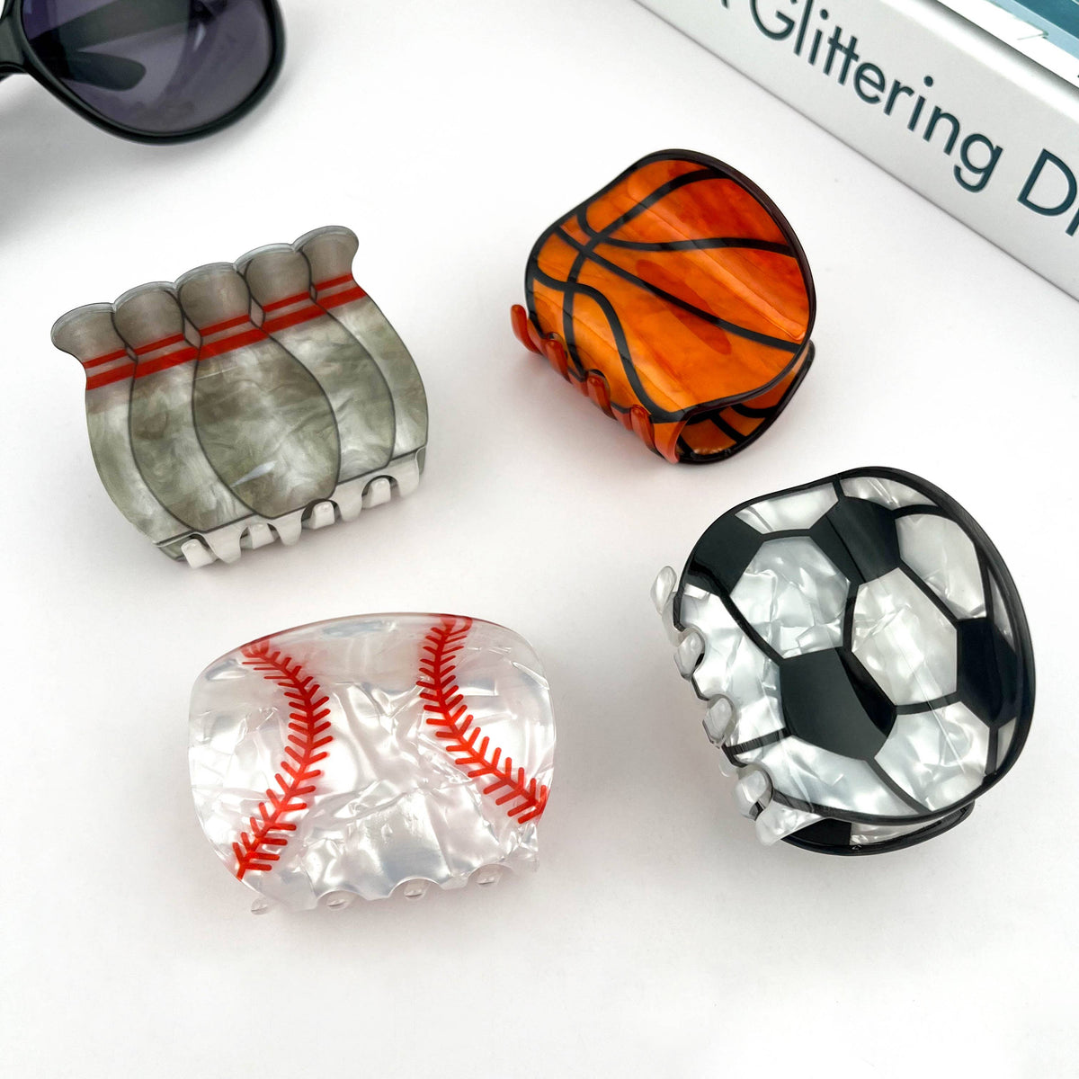 Sports Series Claw Clip, Basketball and Football Hair Clip