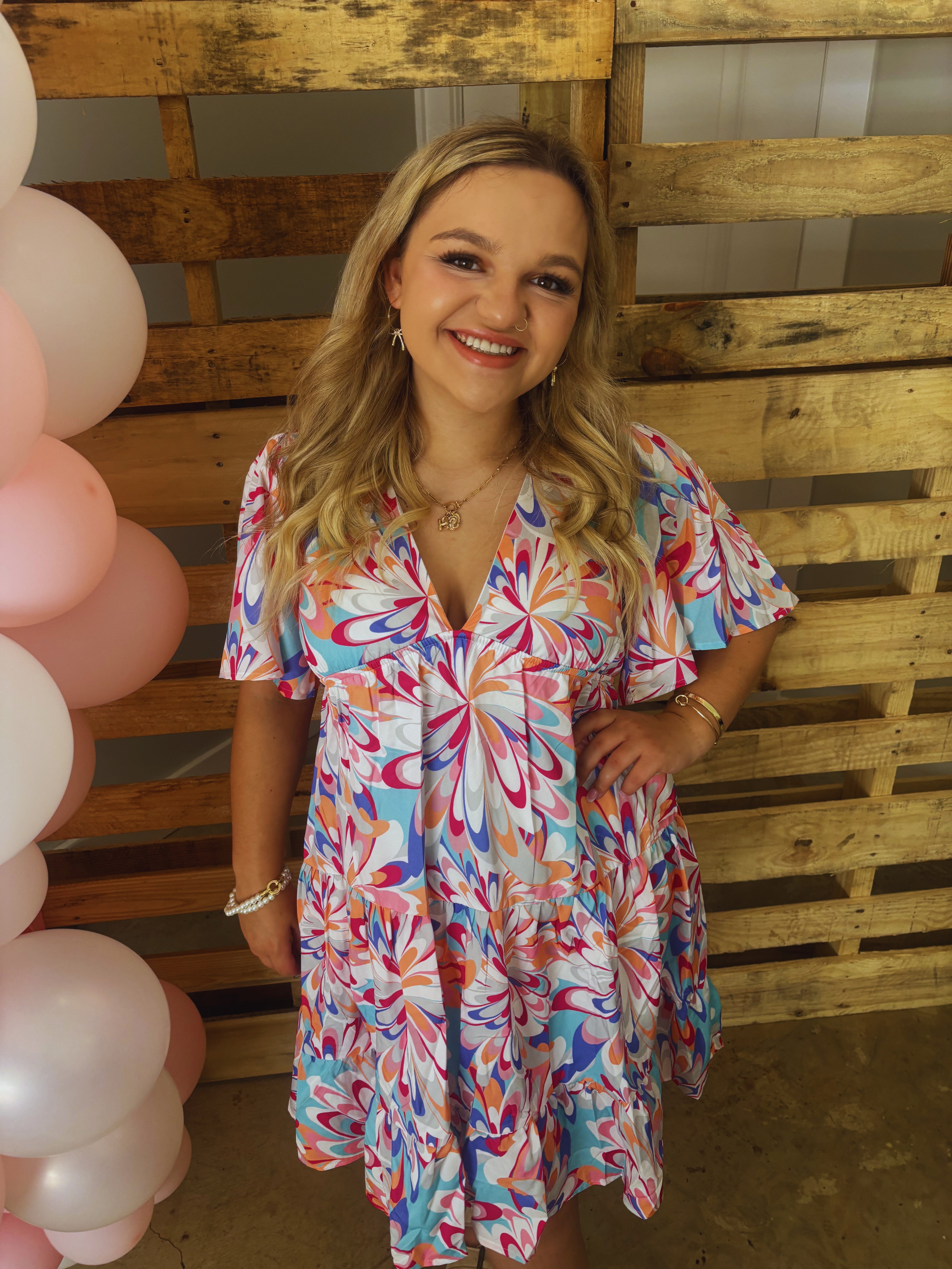 Southern Sunset Swirl Dress