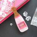 Glitter Champagne Bottle Hair Claw Clip