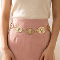 Western Longhorn Concho Chain Belt