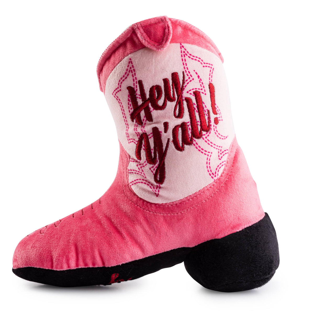 Pink Western Cowgirl Boot | Plush  | Squeaker Dog Toy