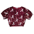 Crimson Tide Sequin Crop Top