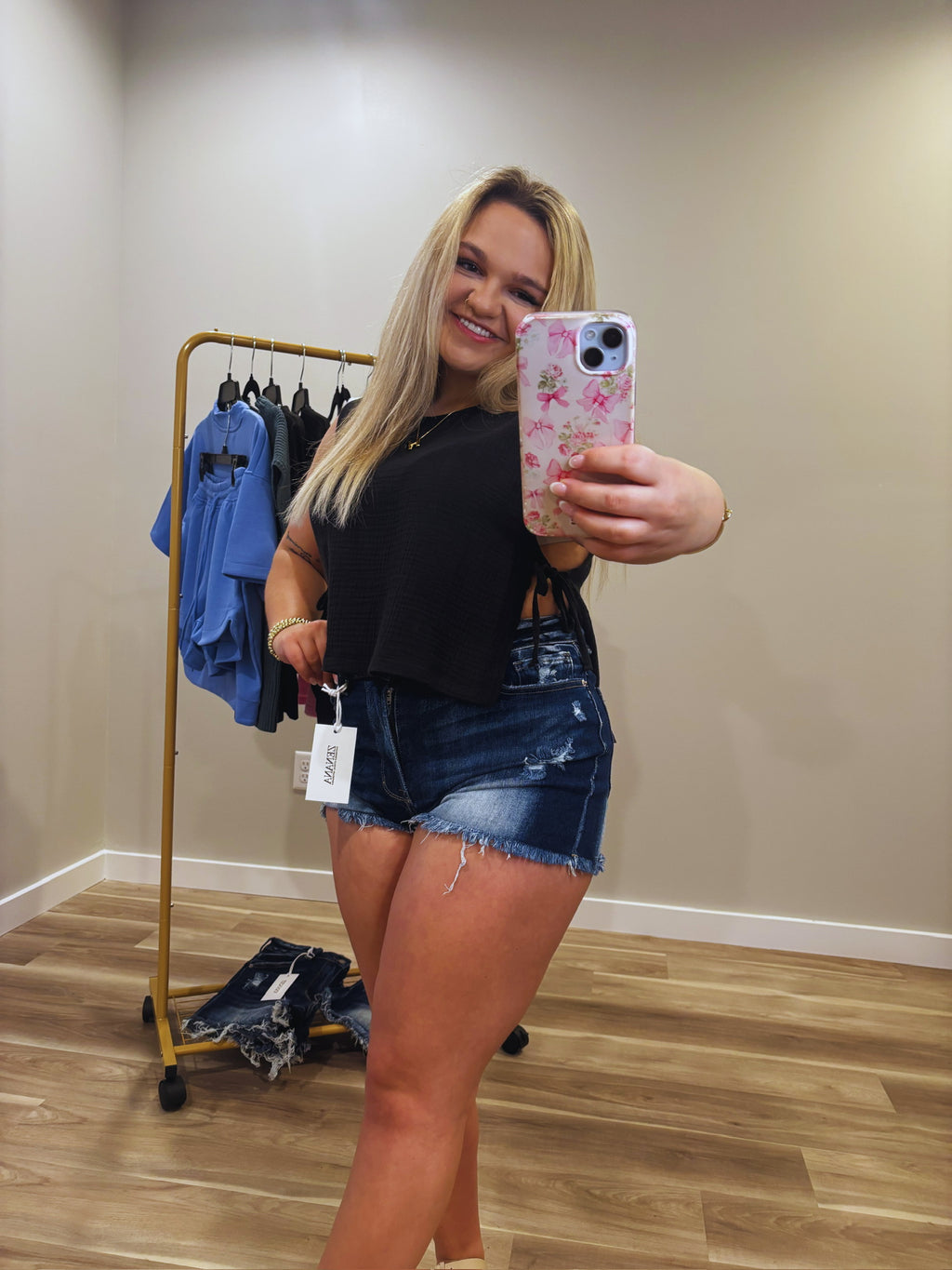 Sunkissed Gauze Top Black