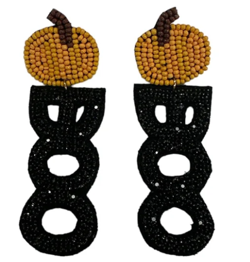 Boo with Pumpkin Earrings