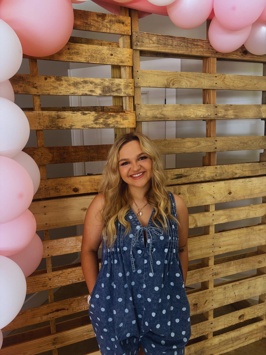 Polka Dot Sleeveless V-Neck Romper