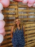 Polka Dot Sleeveless V-Neck Romper