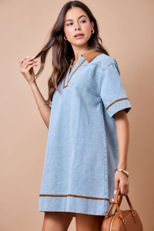 Autumn Trail Denim Dress