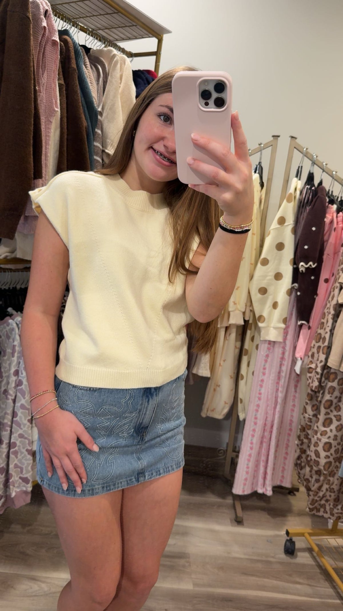 Ivory Twist Shoulder Sweater