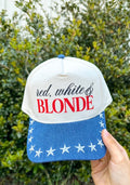 Red, White & Blonde Trucker Hat