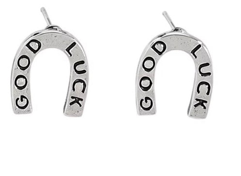 Good Luck Horseshoe Stud Earrings