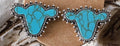 Turquoise Longhorn Stud Earrings