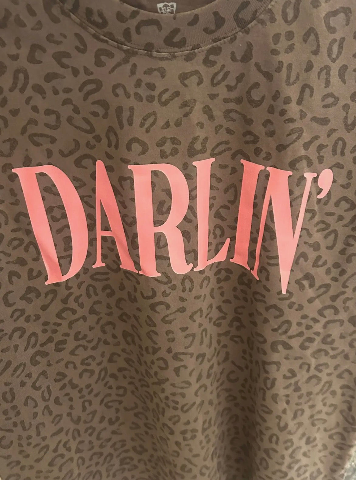 Darlin’ Pink Puff Leopard Graphic Tee