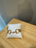 Layered Gold Horse Bit Bracelet
