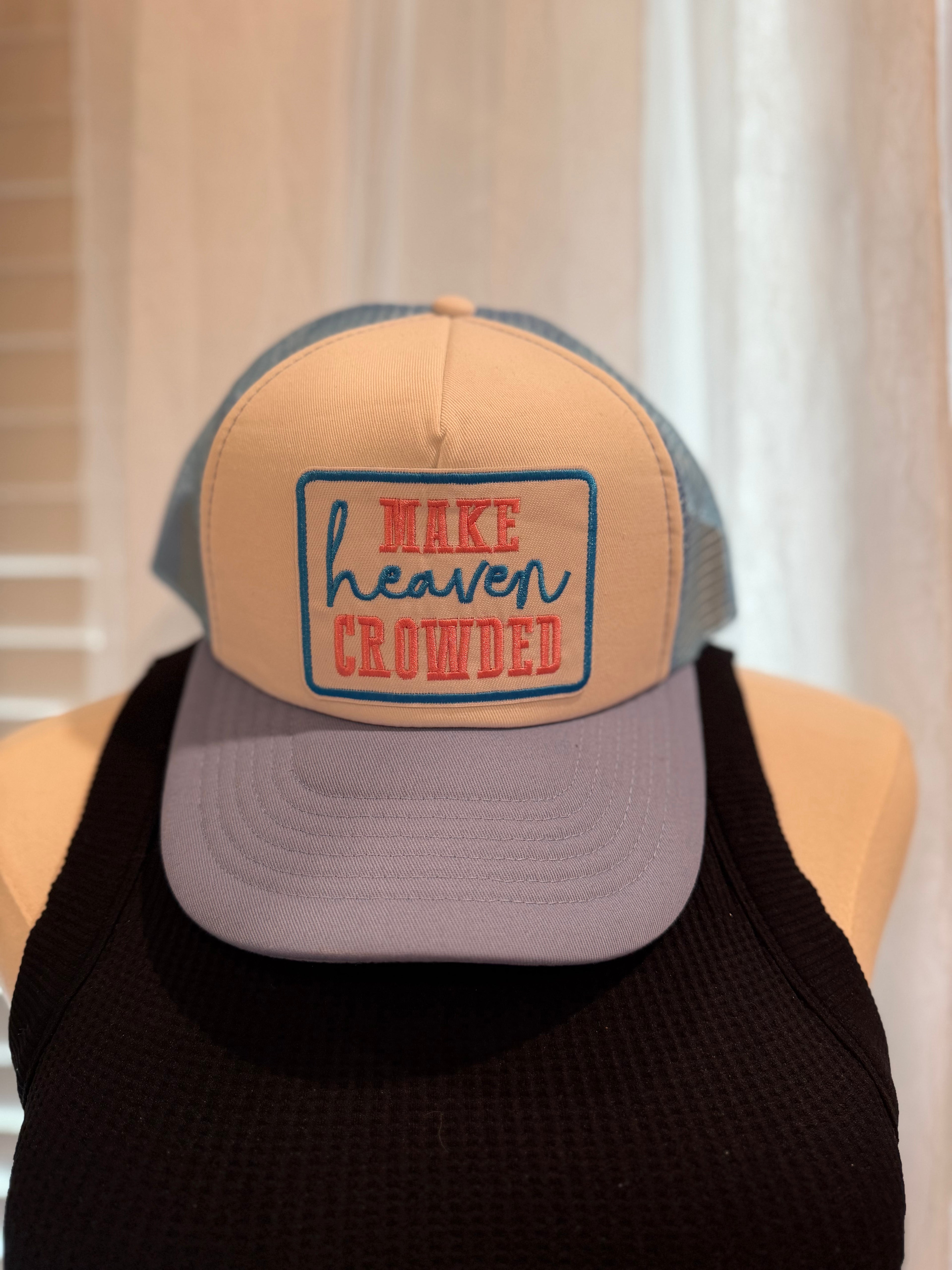 Make Heaven Crowded Trucker Hat – Blue