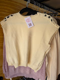 Ivory Twist Shoulder Sweater