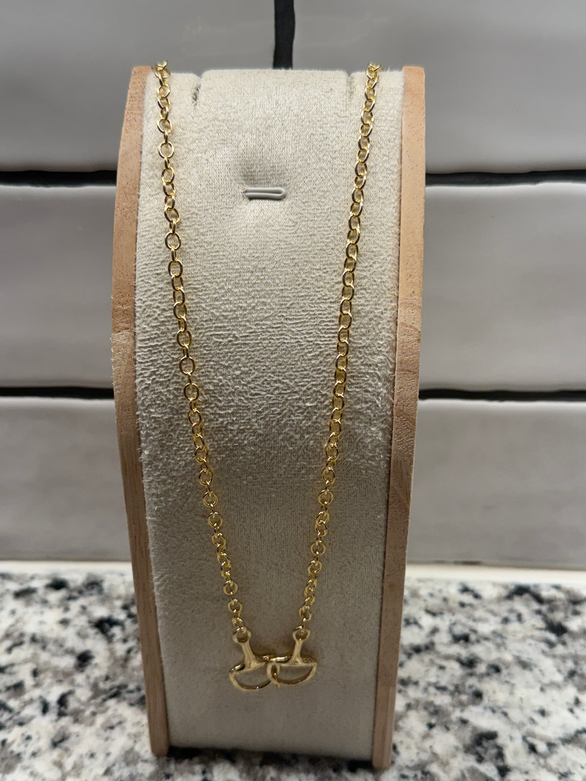 Golden Horse Bit Necklace