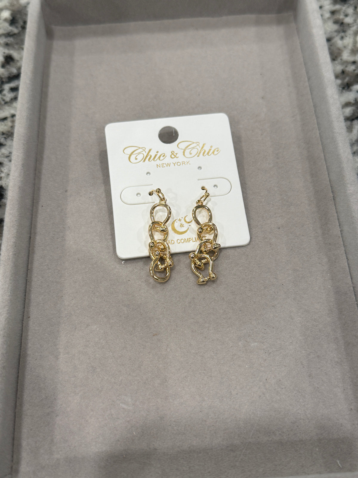 Golden Horse Bit Dangle Earrings