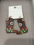 Western Boot & Cactus Earrings