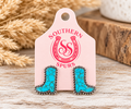 Turquoise Cowboy Boot Stud Earrings