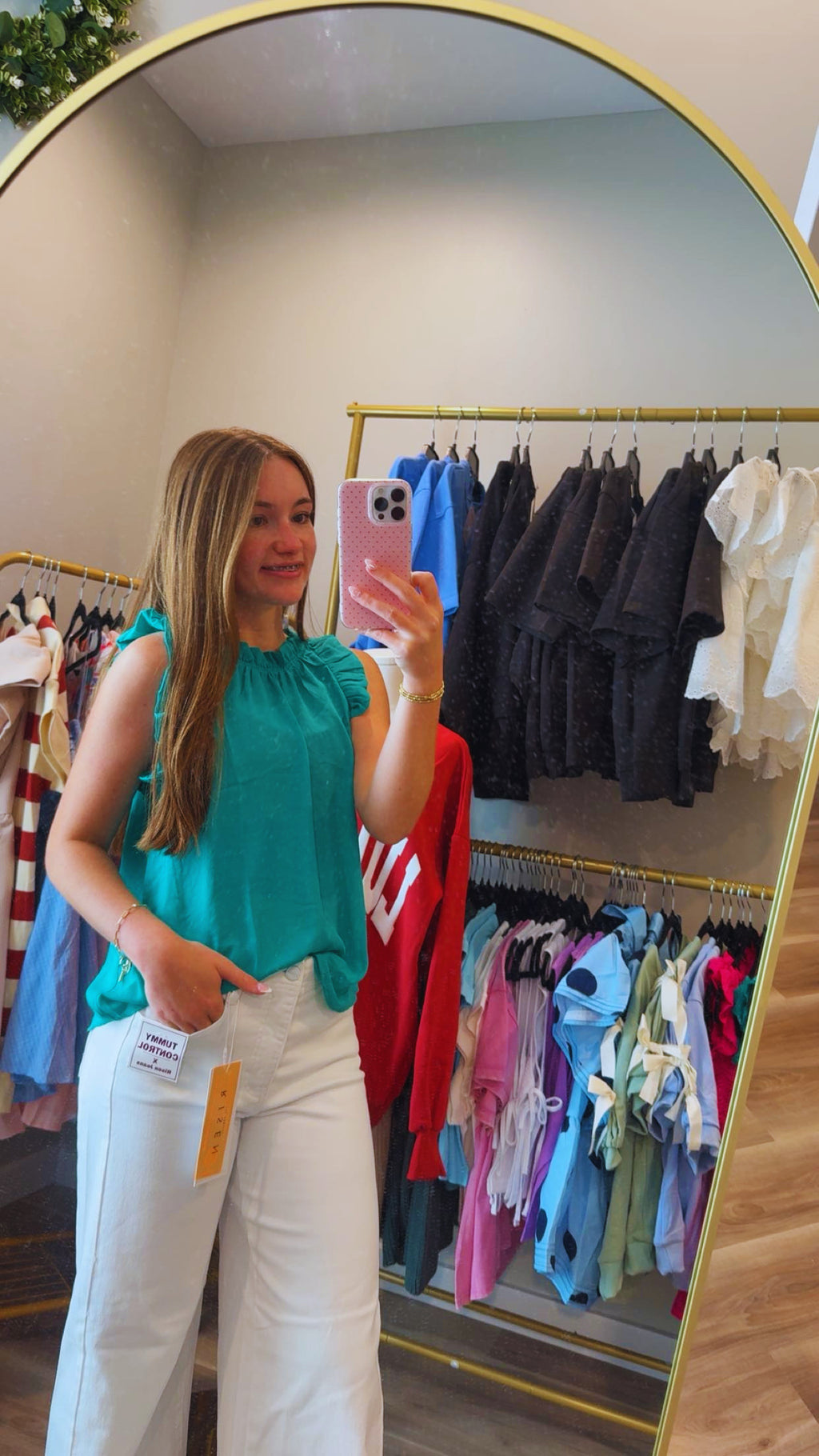 Sweet Ruffle Tank Green