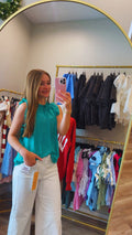Sweet Ruffle Tank Green