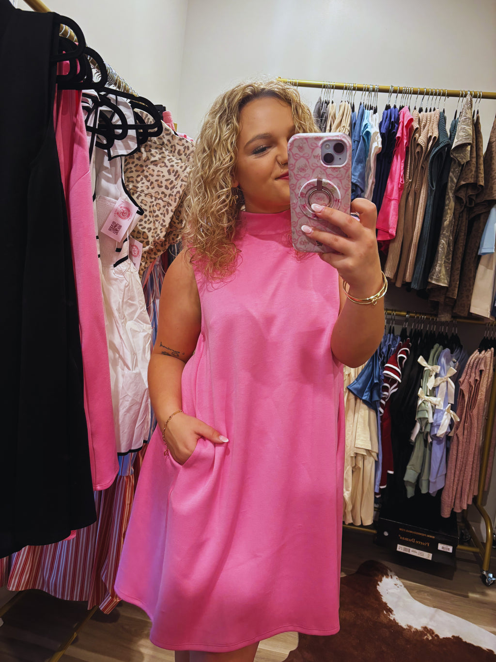 Pretty In Pink Scuba Dress