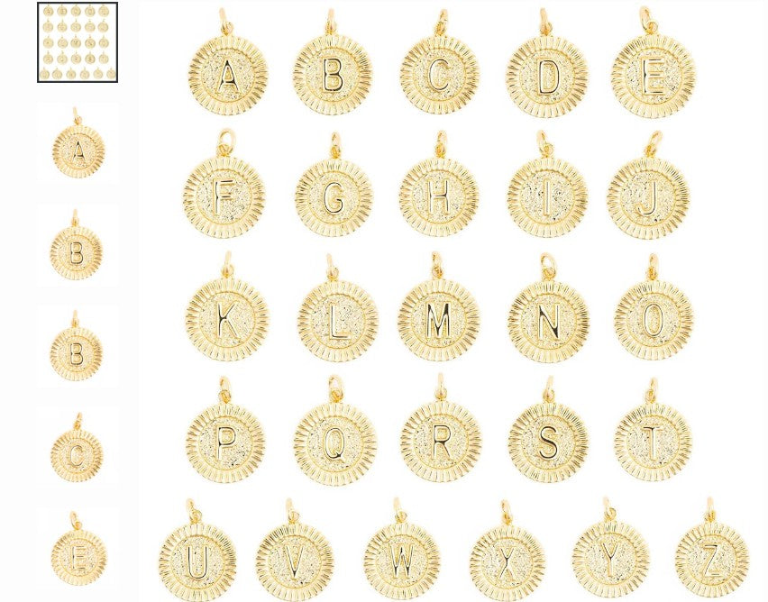 McKenna Round Initial Charm
