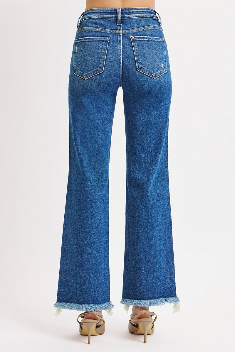 Risen Tummy Control Mid Rise Straight Leg Jeans