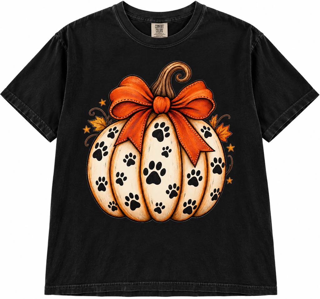 Paw Print Pumpkin Graphic Tee