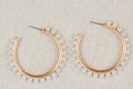 Renee Pearl Hoop Earrings