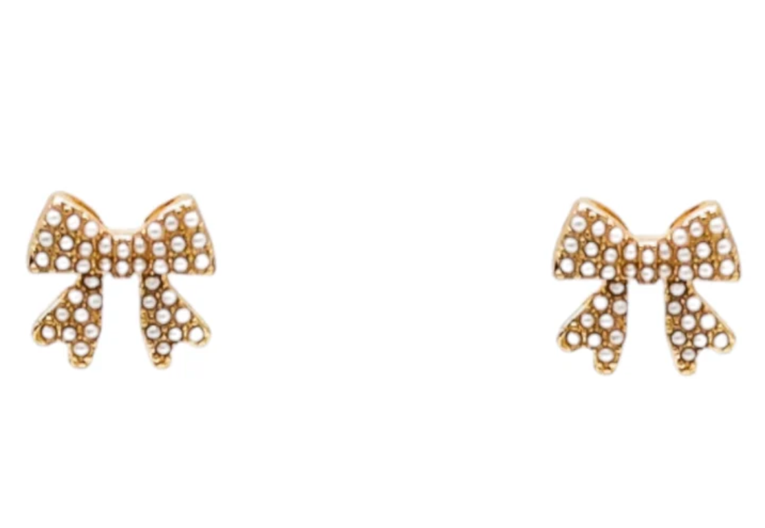 Pearl Bow Earrings