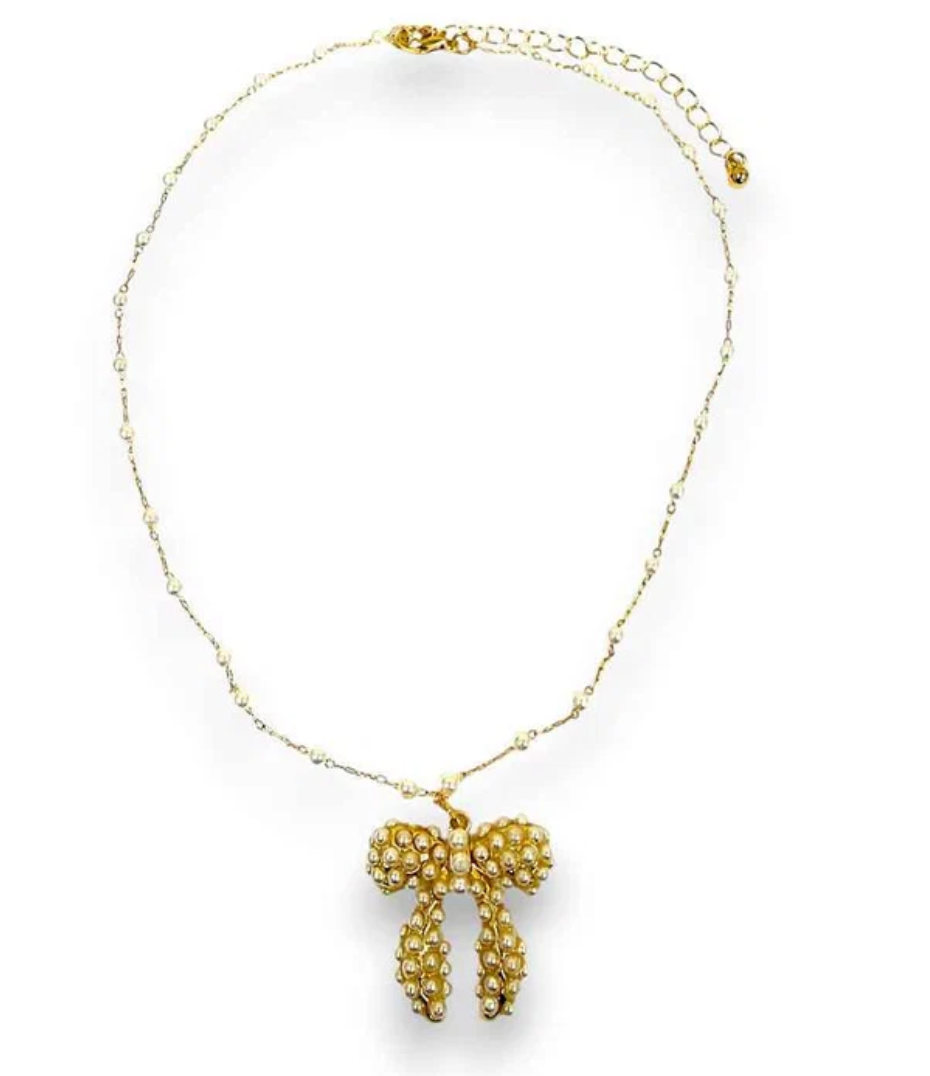 Pearl Bow Necklace