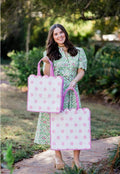 Rosette Luxe Quilted Scalloped Tote Bag