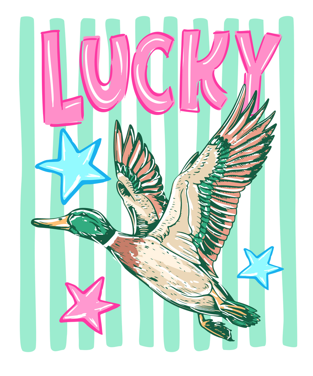 Striped Lucky Duck Tee