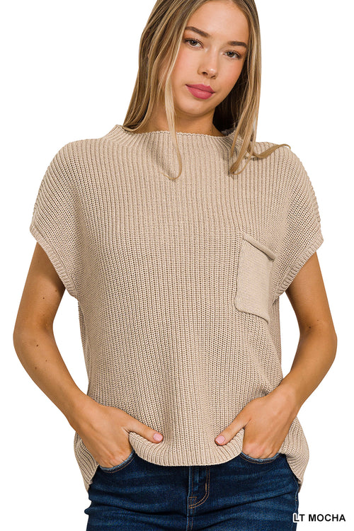 Canyon Breeze Knit Top Mocha