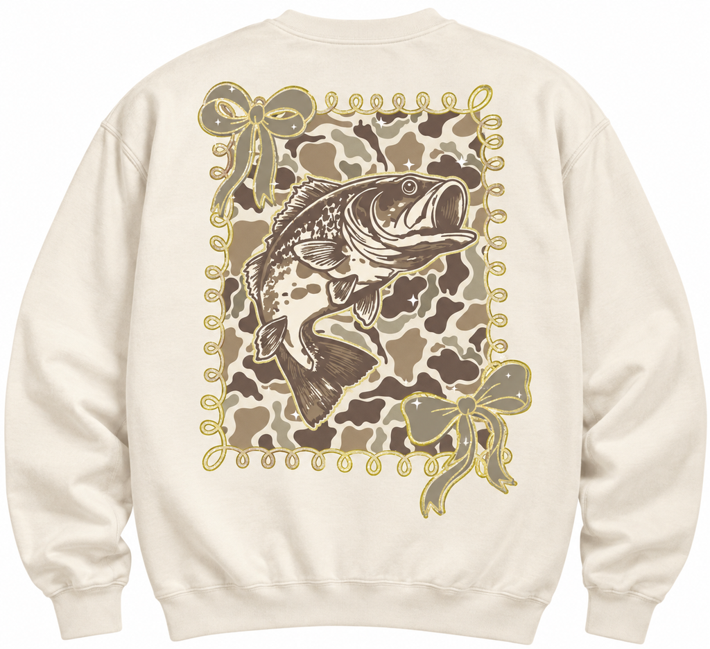 Camo Bow Bass Sweatshirt