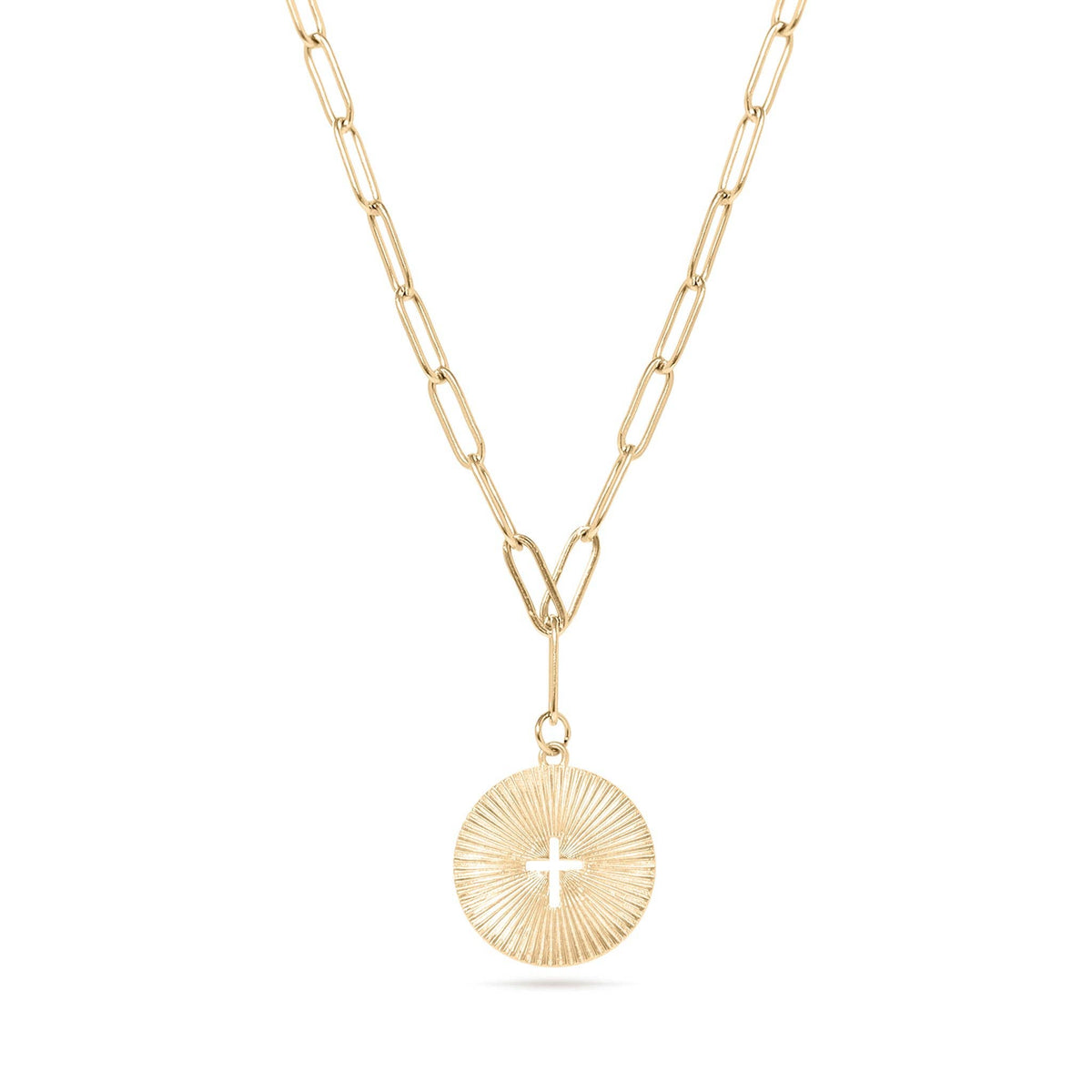 Sunburst Cross Necklace