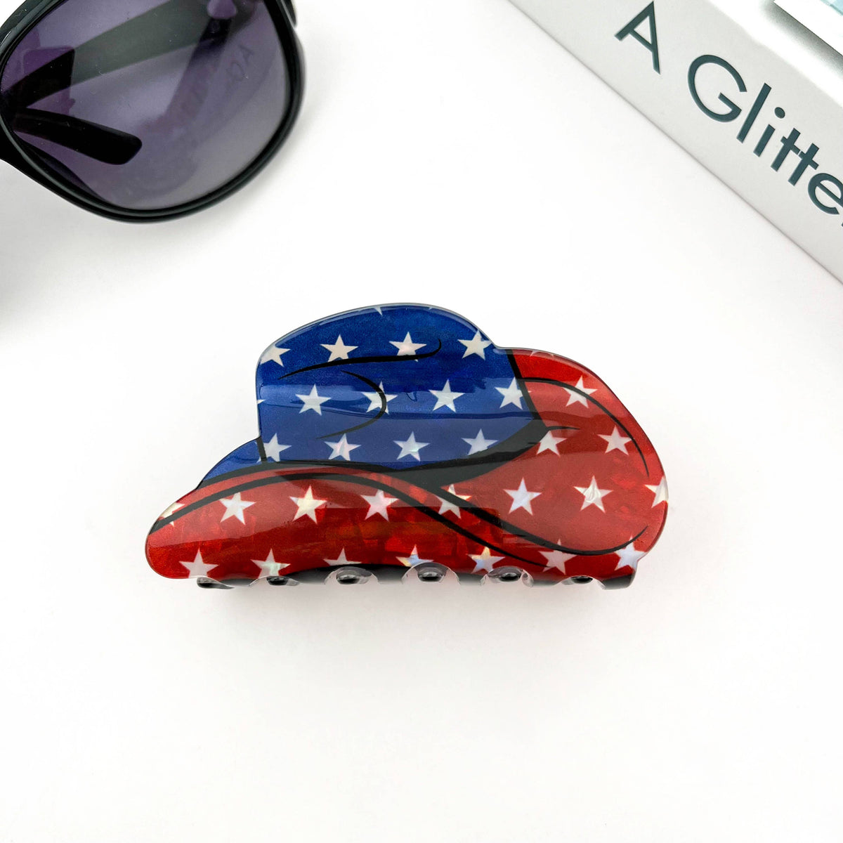 Pink Cowboy Hat Hair Clip