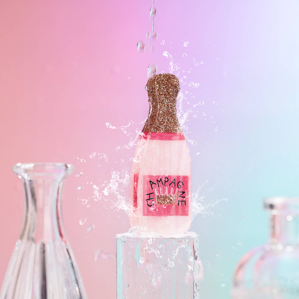Glitter Champagne Bottle Hair Claw Clip