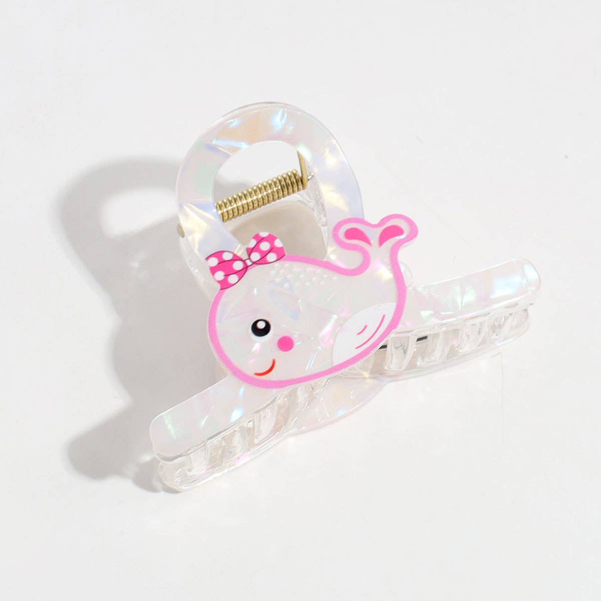 Cartoon Iridescent Ocean Animal Design Hair Claw Clip
