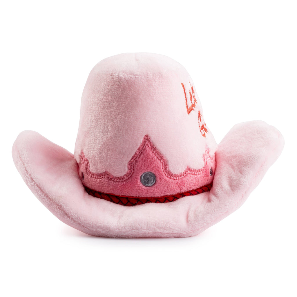 Pink Western Cowgirl Hat | Plush  | Squeaker Dog Toy