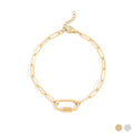 Paperclip Carabiner Charm Bracelet