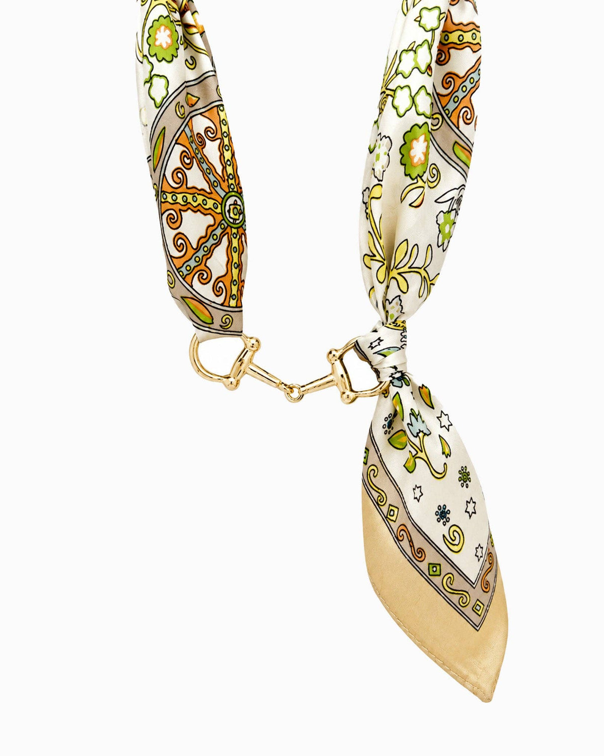 Horse Bit Silk Scarf Choker Necklace