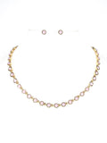 Pink Stone Necklace & Earring Set