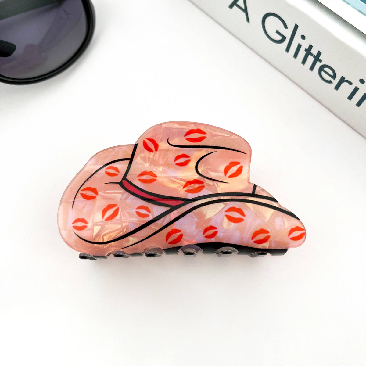 Pink Cowboy Hat Hair Clip