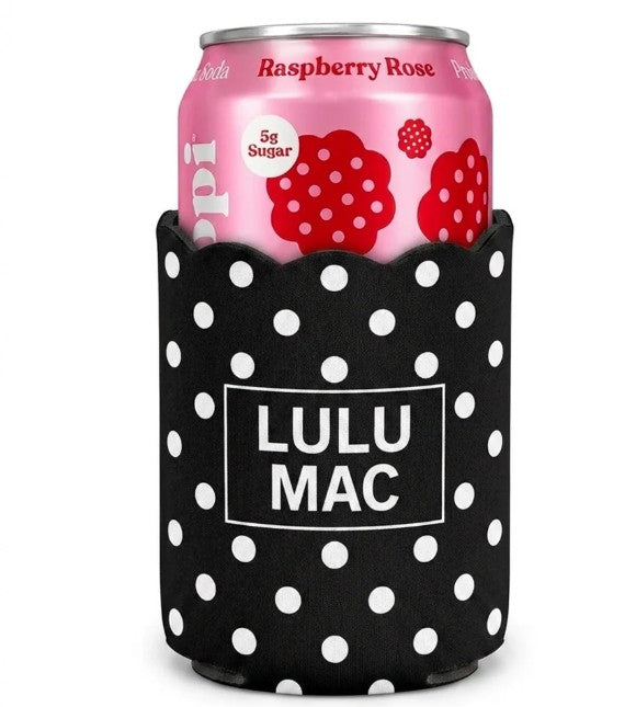 Lulu Mac Black & White Dot Koozie