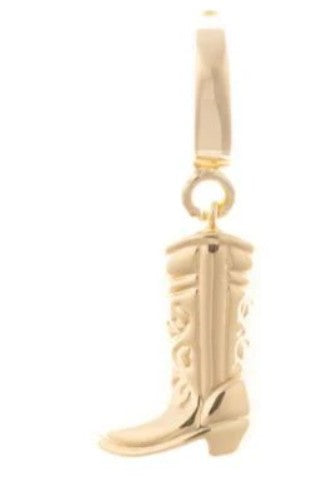 Gold Cowboy Boot Charm