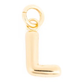 Charm Bar Bubble Initial Charm Gold
